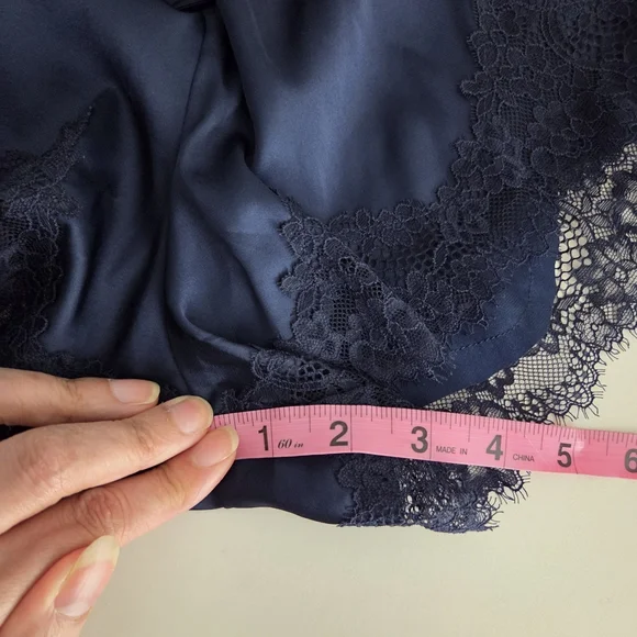 Abercrombie & Fitch Satin Lace Trim Cami Tank Short Set Pajama Set Nightie Set - Picture 13 of 13